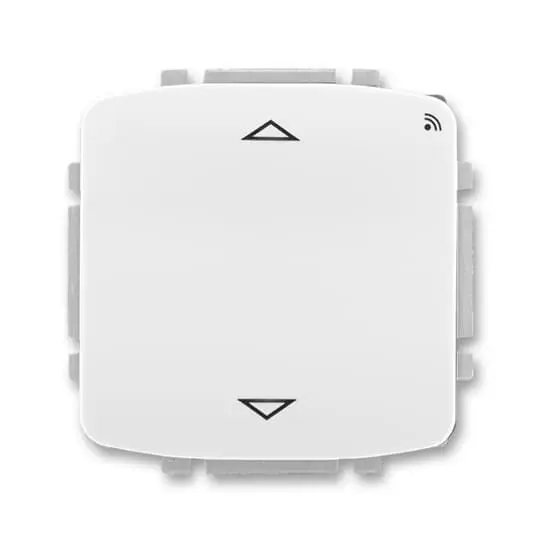 spínač žaluziový s krátkocestným ovladačem, s RF přijímačem, 868 MHz, bílá, design TANGO